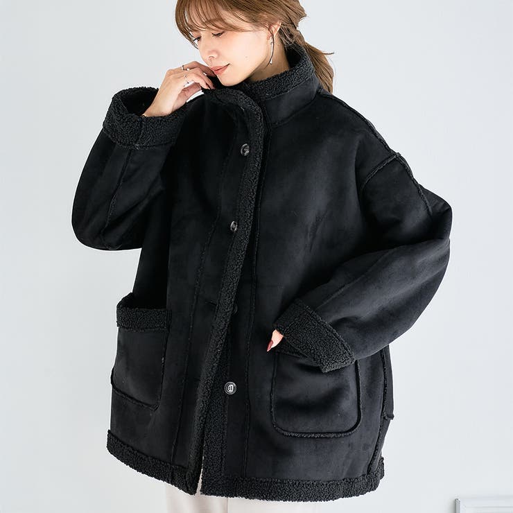 フェイクムートンジャケット レディース ボアジャケット | Growing Rich | 詳細画像1 