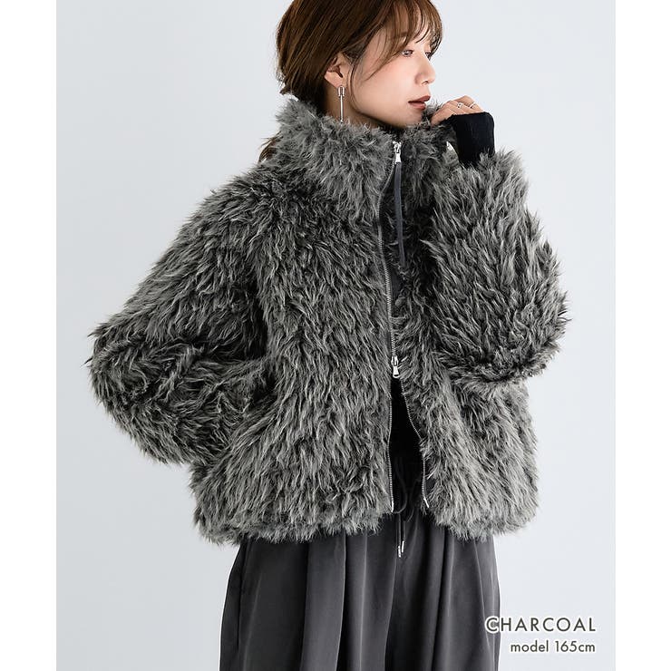 ミックスシープファー スタンドブルゾン ファージャケット | Growing Rich | 詳細画像10 