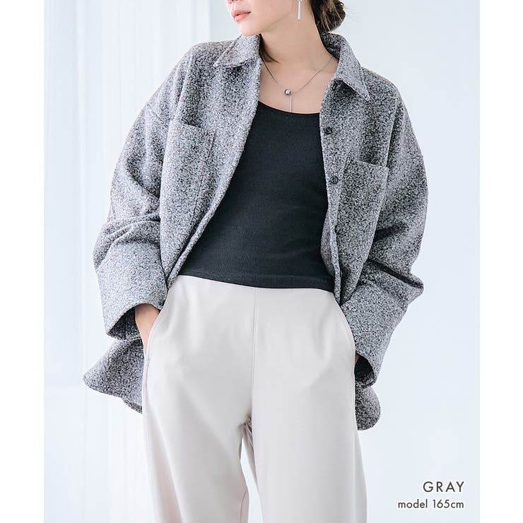 ループツイード シャツジャケット シャツ | Growing Rich | 詳細画像6 