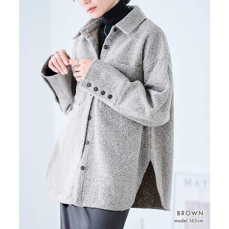 ループツイード シャツジャケット シャツ | Growing Rich | 詳細画像8 