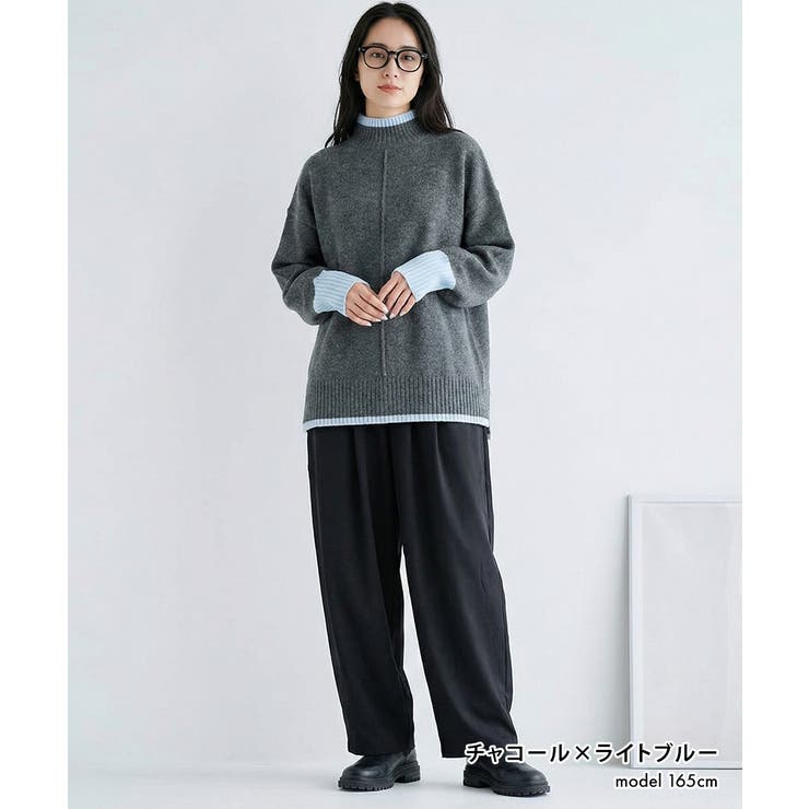 配色ニット ニット プルオーバー | Growing Rich | 詳細画像4 