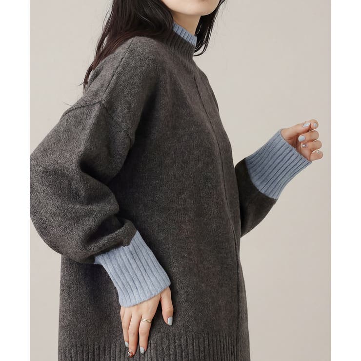 配色ニット ニット プルオーバー | Growing Rich | 詳細画像5 