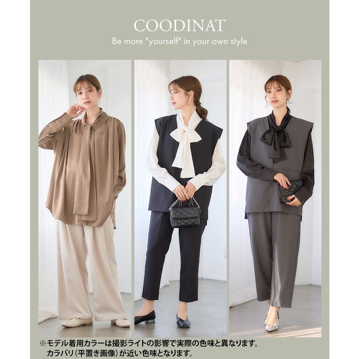 サテンボウタイブラウス[251219] | Growing Rich | 詳細画像3 