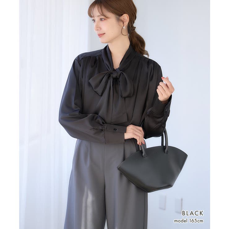 サテンボウタイブラウス[251219] | Growing Rich | 詳細画像5 