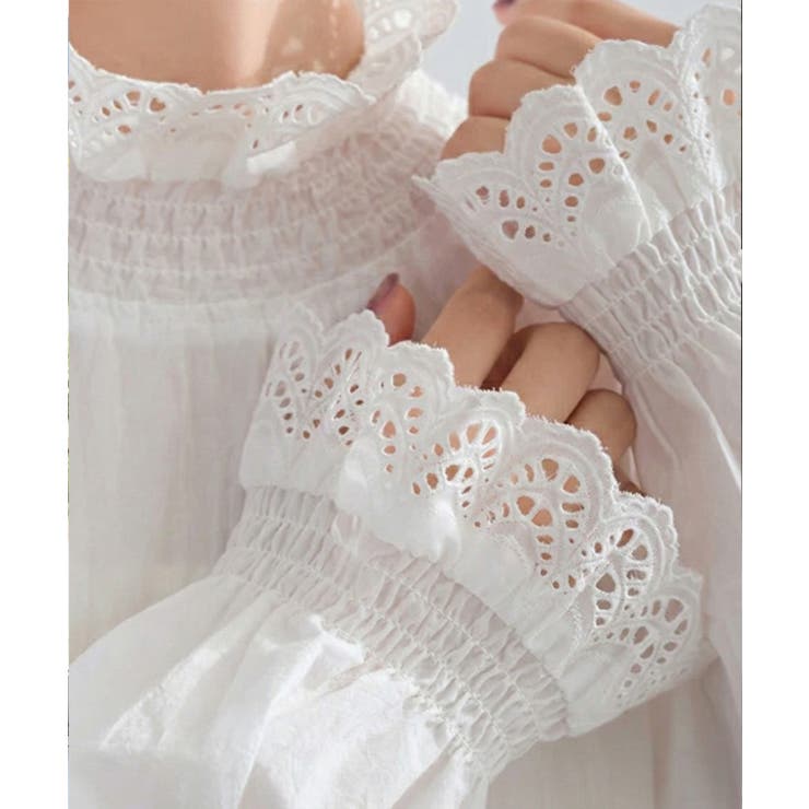 フリル レース ブラウス | Growing Rich | 詳細画像5 