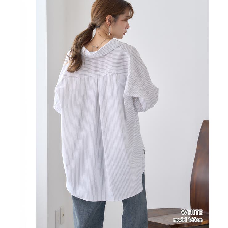 ストライプ シャツ スキッパー | Growing Rich | 詳細画像9 