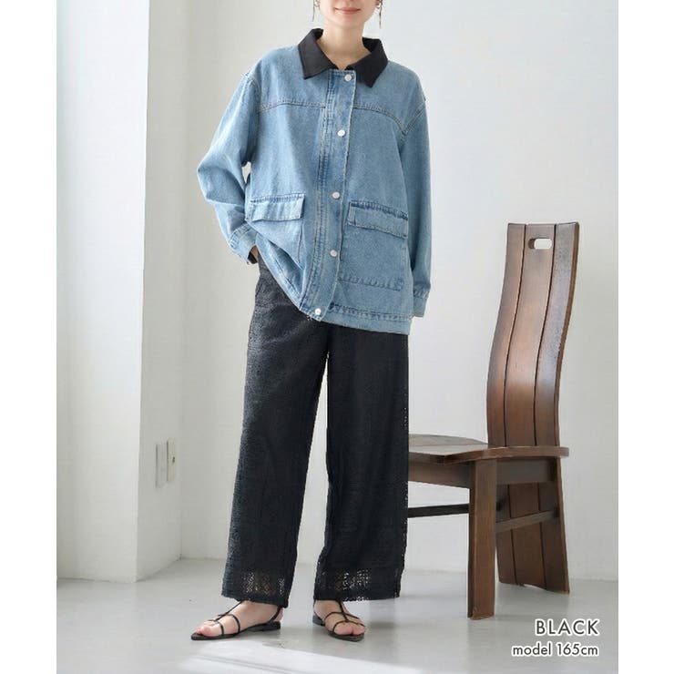 【GROWING RICH】ブロックレースストレートワイドパンツ[260207] | Growing Rich | 詳細画像6 