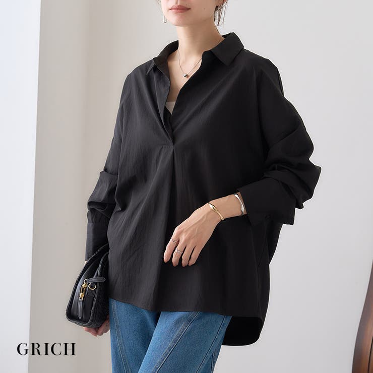 【GROWING RICH】オーバーサイズ スキッパーシャツ[251207] | Growing Rich | 詳細画像1 