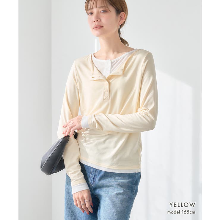 配色ヘンリーネックカットソープルオーバー[260113] | Growing Rich | 詳細画像4 