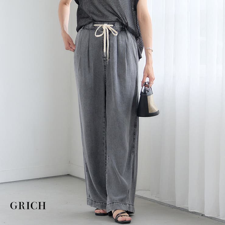 【GROWING RICH】接触冷感×落ち感で涼しく、すっきり見える。とろみデニ… | Growing Rich | 詳細画像1 