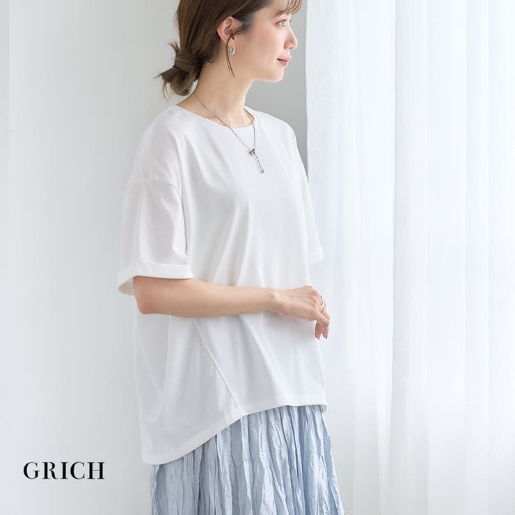 接触冷感 コクーン Tシャツ | Growing Rich | 詳細画像1 