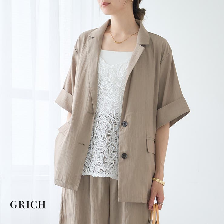 【GROWING RICH】リネンライクテーラードジャケット[260434] | Growing Rich | 詳細画像1 