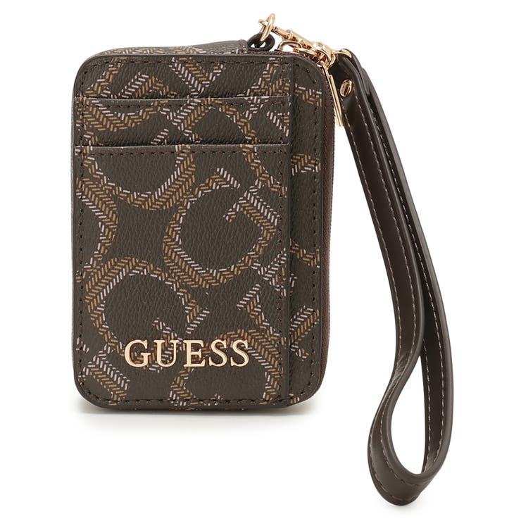 NAT | [GUESS] ELLIOT Small Zip Wristlet | GUESS【WOMEN】