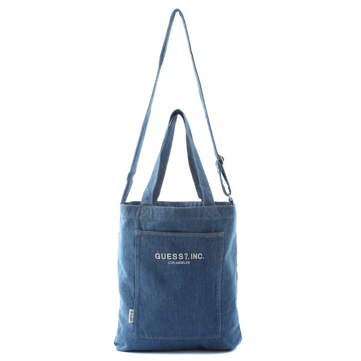 【新品・未使用・アメリカ輸入品】GUESS　LOS ANGELS　ゲス　デニム生地トートバッグ GUESS] DENIM TOTE BAG[品番：GUEW0000747]｜GUESS【WOMEN】（ゲス