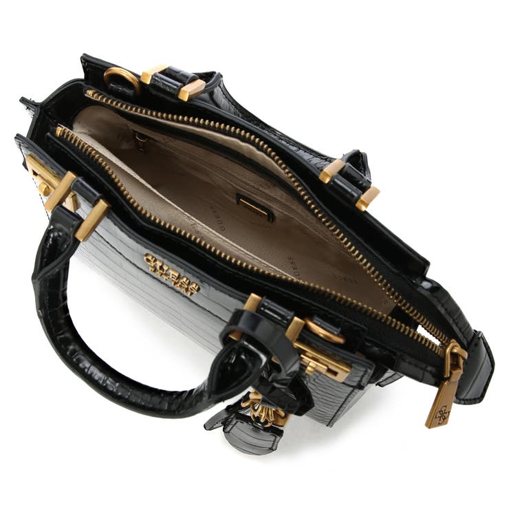 GUESS ゲス Katey Perf ハンドバッグ セール】GUESS/ゲス 型押しフェイクレザー トップZIPミニ