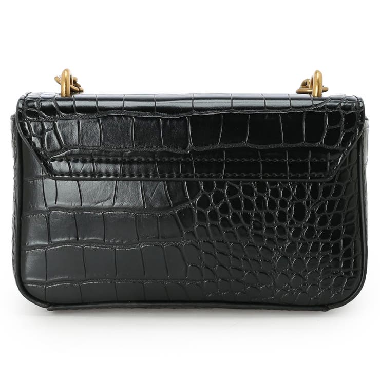 GUESS - 極美品 GUESS クラッチバッグ ブラック エナメルの通販