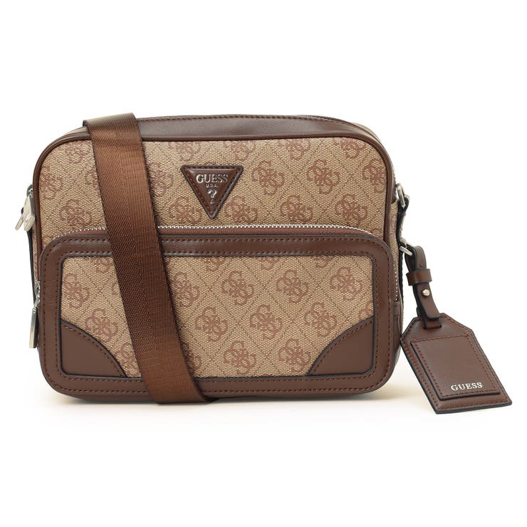 BEG | [GUESS] MILANO Double Zip Crossbody | GUESS【MEN】