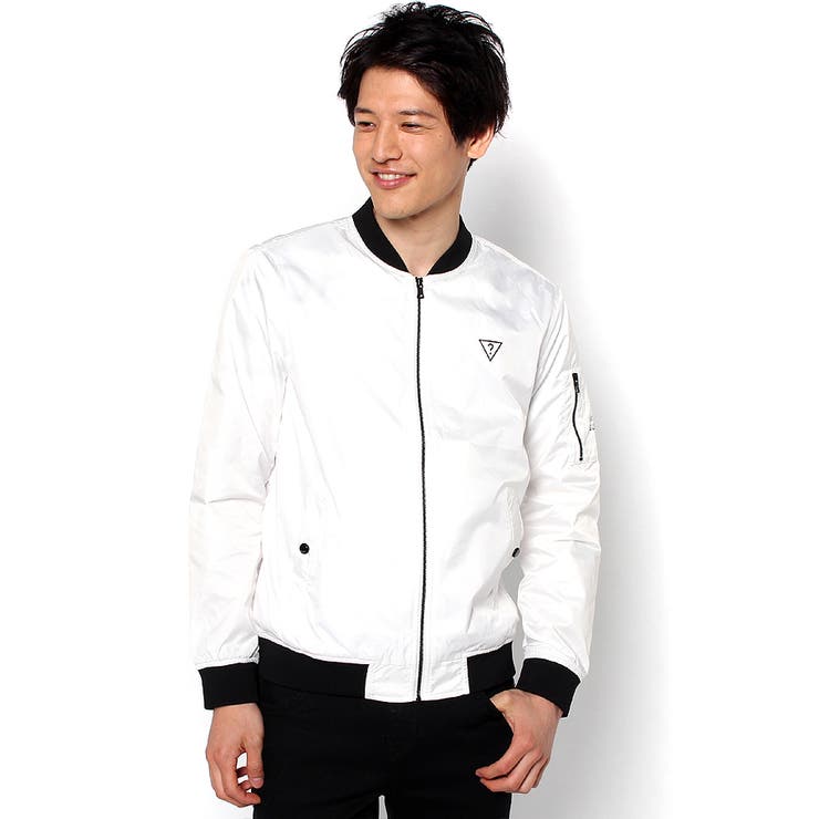 GUESS] MEN'S WOVEN BOMBER JACKET[品番：GUEW0000750]｜GUESS【MEN