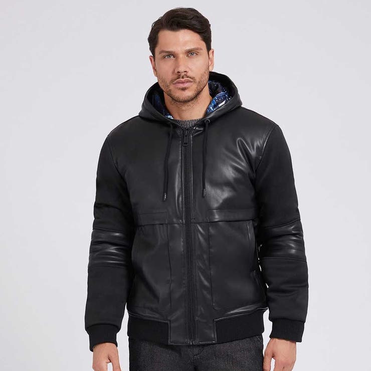 [GUESS] Downtown Branded Bomber Jacket
