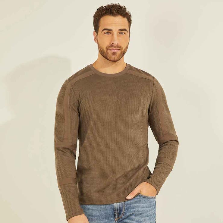 GUESS] Rivera Waffle-Knit Crewneck[品番：GUEW0006900]｜GUESS【MEN