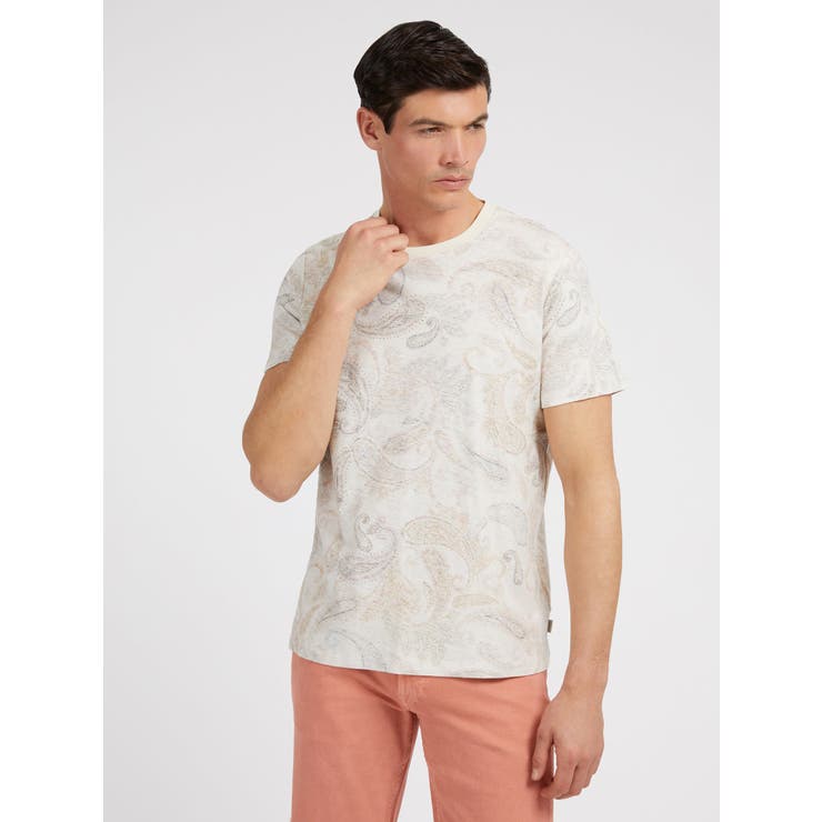 GUESS] Eco Linen-Blend Paisley Tee[品番：GUEW0008695]｜GUESS【MEN