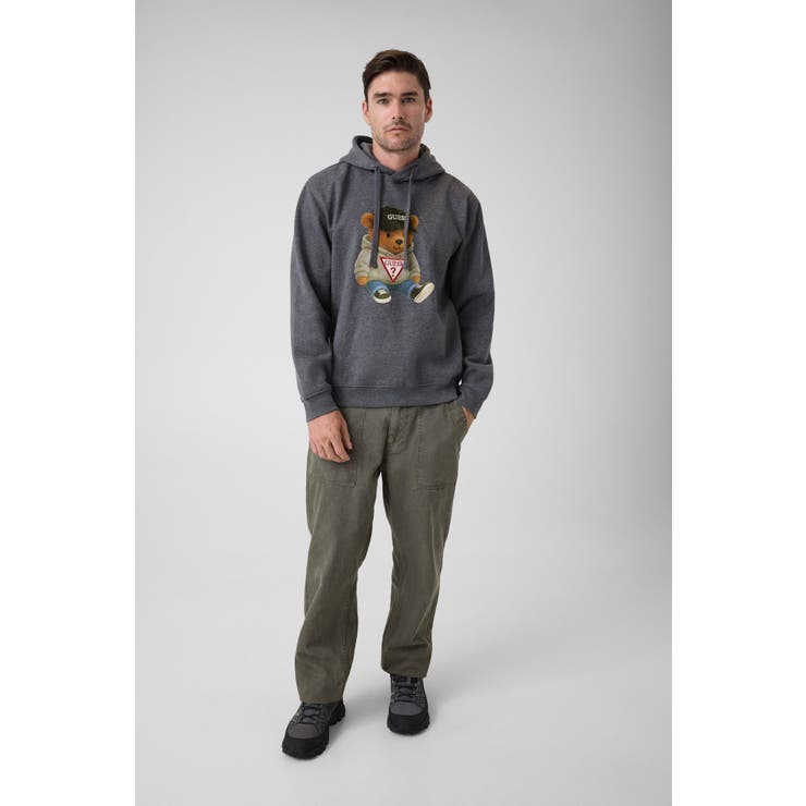 [GUESS] TEDDY Bear Melange Hoodie | GUESS【MEN】 | 詳細画像2 