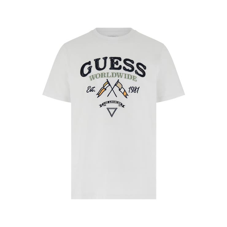 G011 | [GUESS] FLAGS Cord Tee Tシャツ 半袖 | GUESS【MEN】