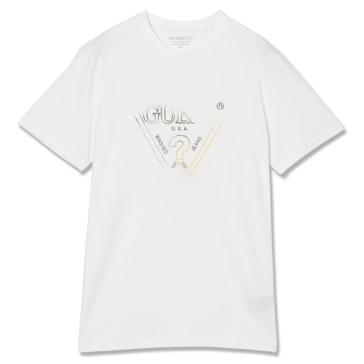 G011 | [GUESS] TRIANGLE Hd Multicolor Tee | GUESS【MEN】