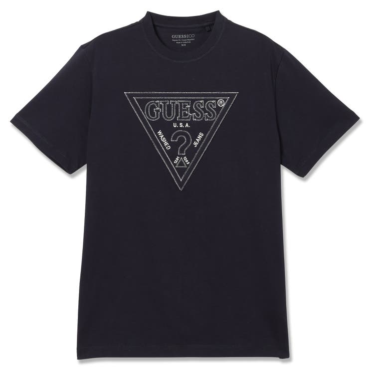 G7V2 | [GUESS] TRIANGLE Stitching Tee | GUESS【MEN】