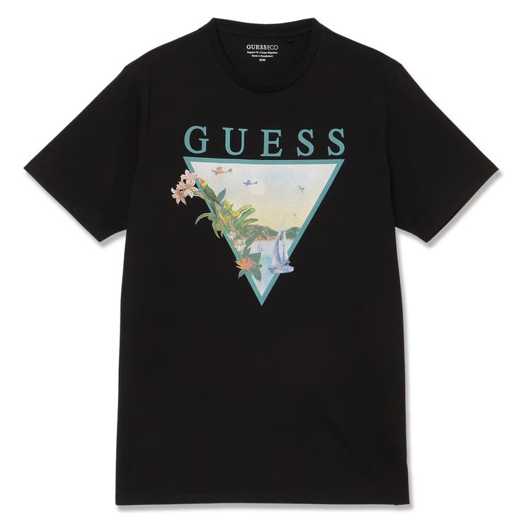 JBLK | [GUESS] SUNSET Triangle Tee | GUESS【MEN】