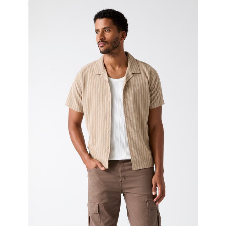 [GUESS] RESORT Textured Shirt シャツ 半袖 | GUESS【MEN】 | 詳細画像1 
