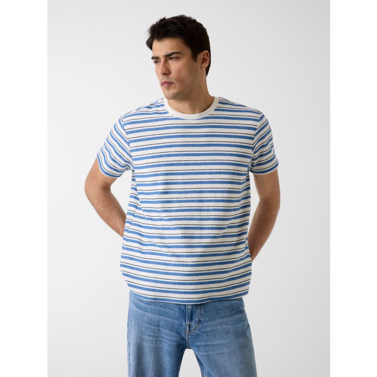 FBFP | [GUESS] MARINA Stripe Knit Crew Tシャツ 半袖 | GUESS【MEN】