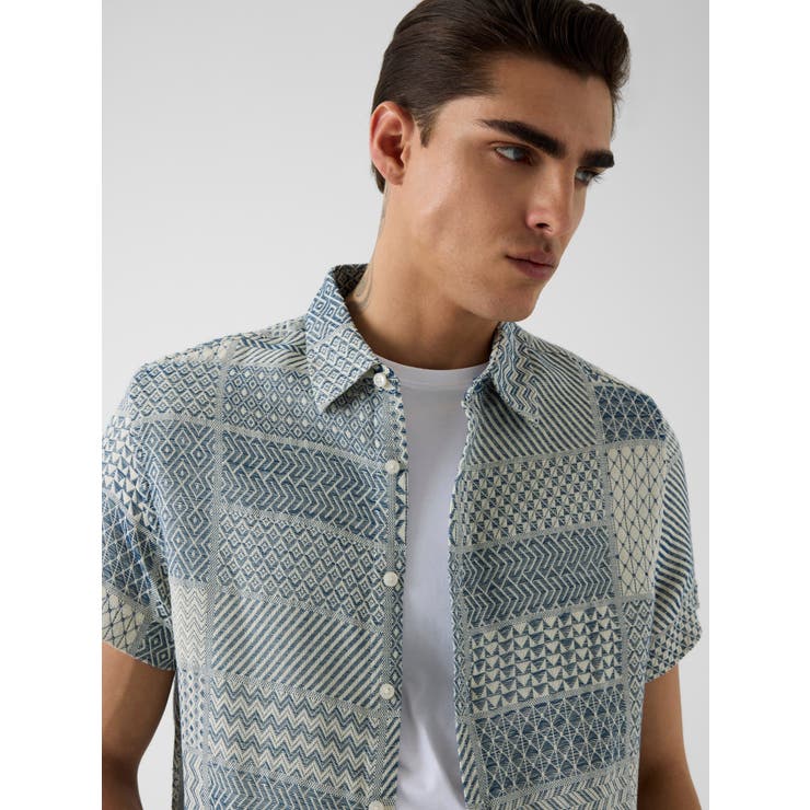 [GUESS] MALIK Patchwork Jacquard Shirt | GUESS【MEN】 | 詳細画像4 
