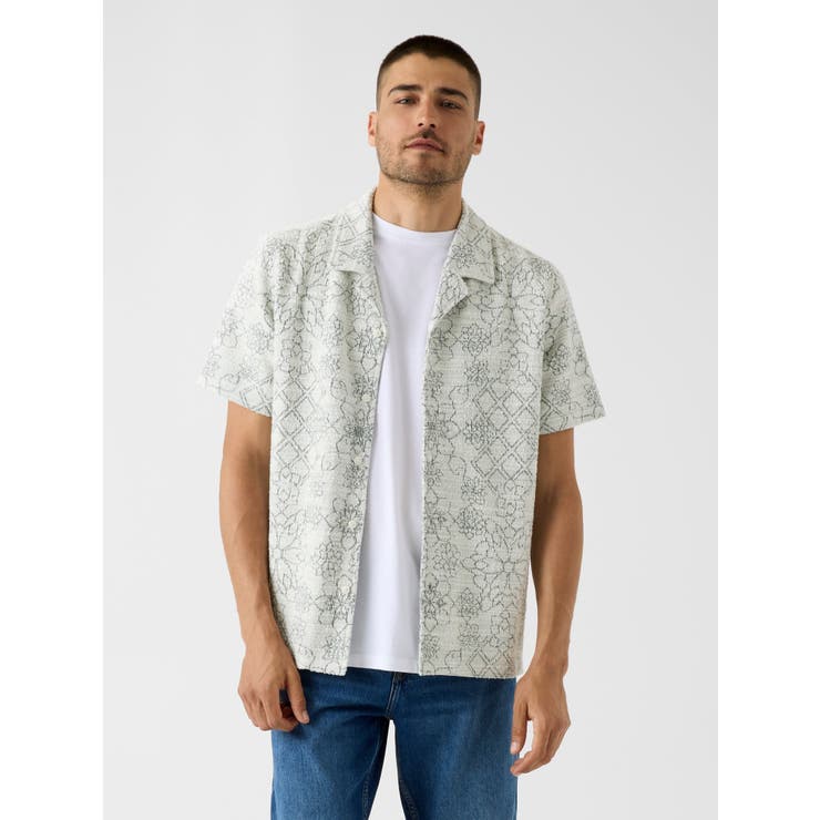 [GUESS] NOMAD Jacquard Shirt シャツ 半袖 | GUESS【MEN】 | 詳細画像1 