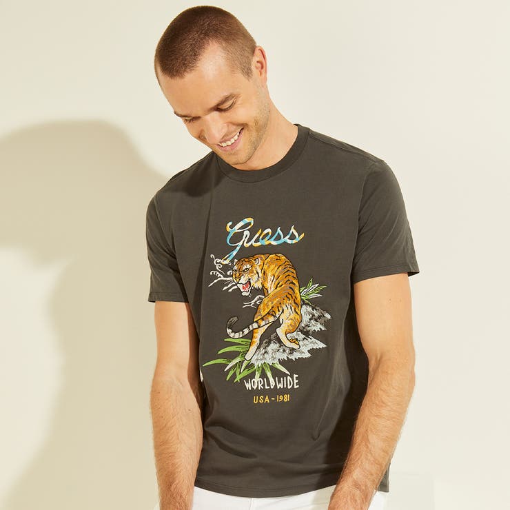 GUESS] Embroidered Tiger Tee[品番：GUEW0006118]｜GUESS【MEN