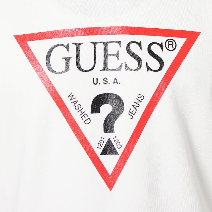 [GUESS] TRIANGLE LOGO L/S CREW SWEAT