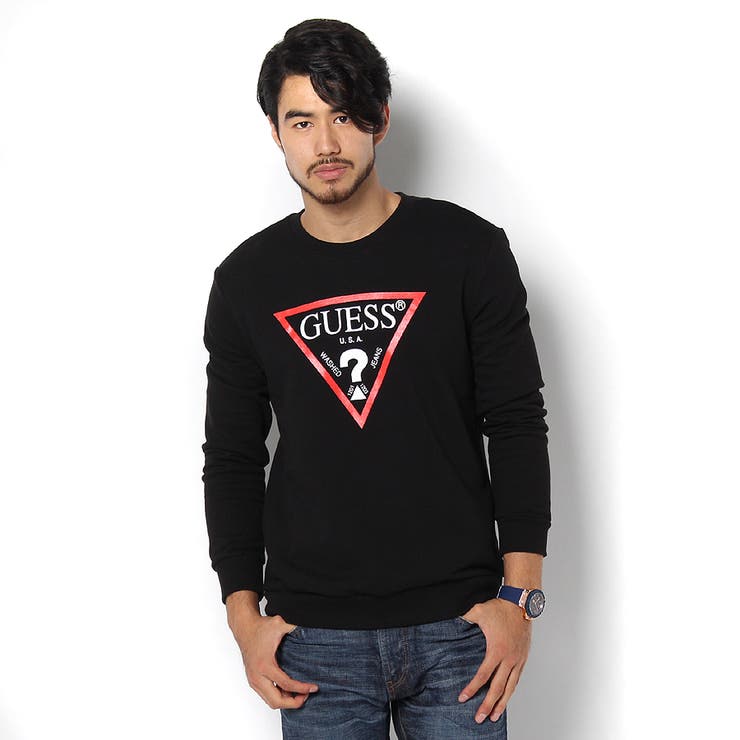 GUESS] TRIANGLE LOGO L/S CREW SWEAT[品番：GUEW0000382]｜GUESS【MEN