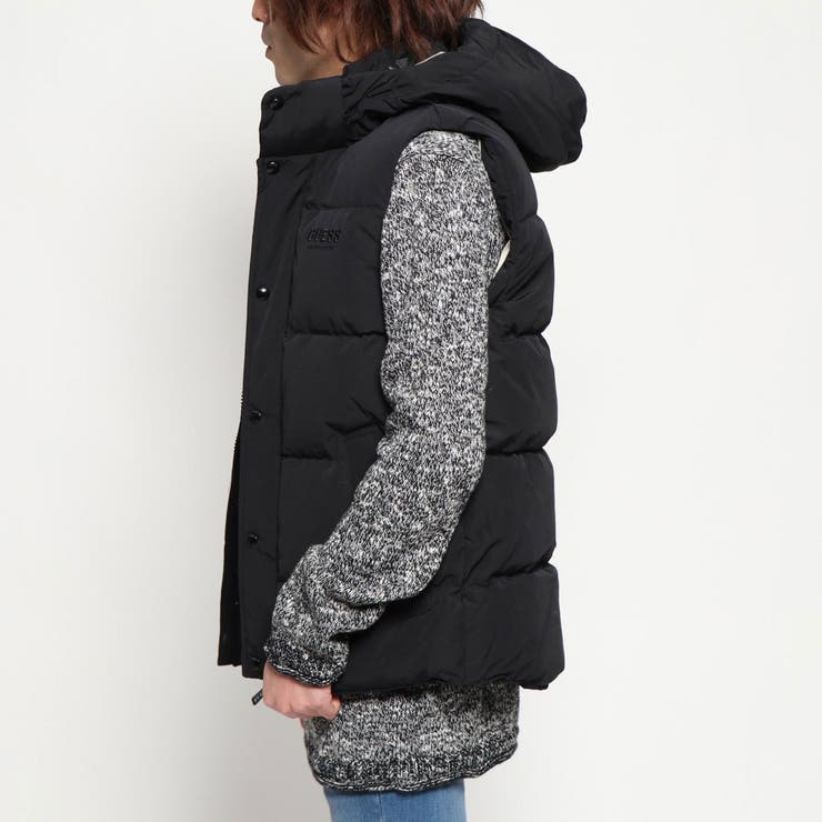 GUESS] LOGO HOODED DOWN VEST[品番：GUEW0002713]｜GUESS【MEN