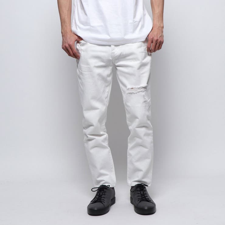 [GUESS] REGULAR TAPER WHITE DENIM PANT