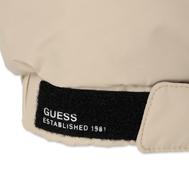 [GUESS] Logo Hooded Long Down Coat