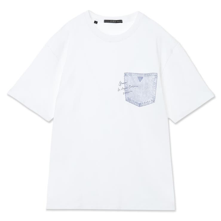 WHT | [GUESS] MEN'S S/Slv Tee Shirt | GUESS【MEN】