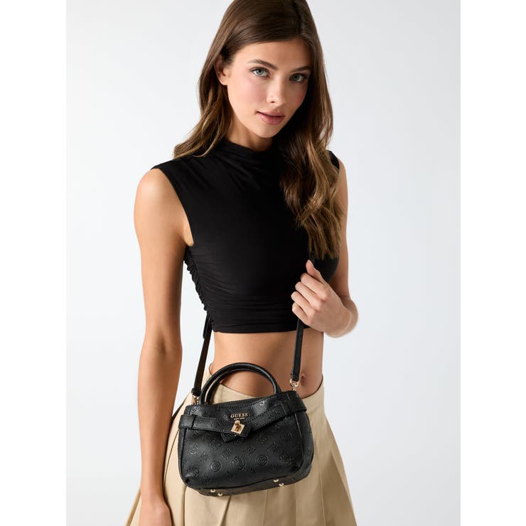 BLO | [GUESS] ELLA Logo Mini Satchel | GUESS【WOMEN】