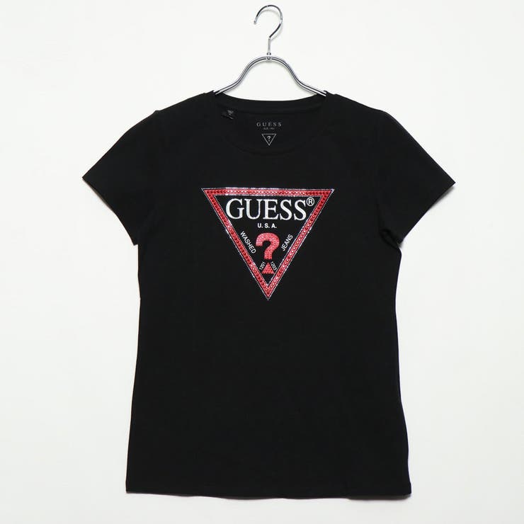 GUESS] RHINESTONE TRIANGLE LOGO TEE[品番：GUEW0002802]｜GUESS 