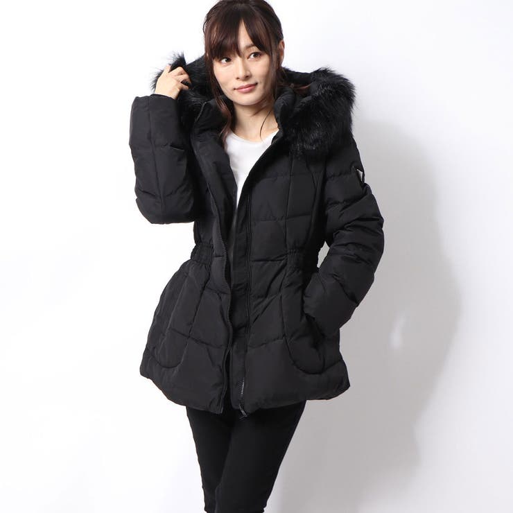 [GUESS] FUR HOODED DOWN JACKET