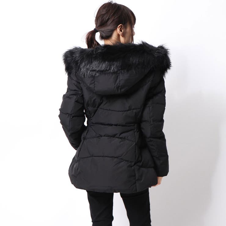 [GUESS] FUR HOODED DOWN JACKET