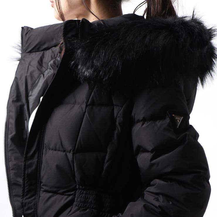 [GUESS] FUR HOODED DOWN JACKET