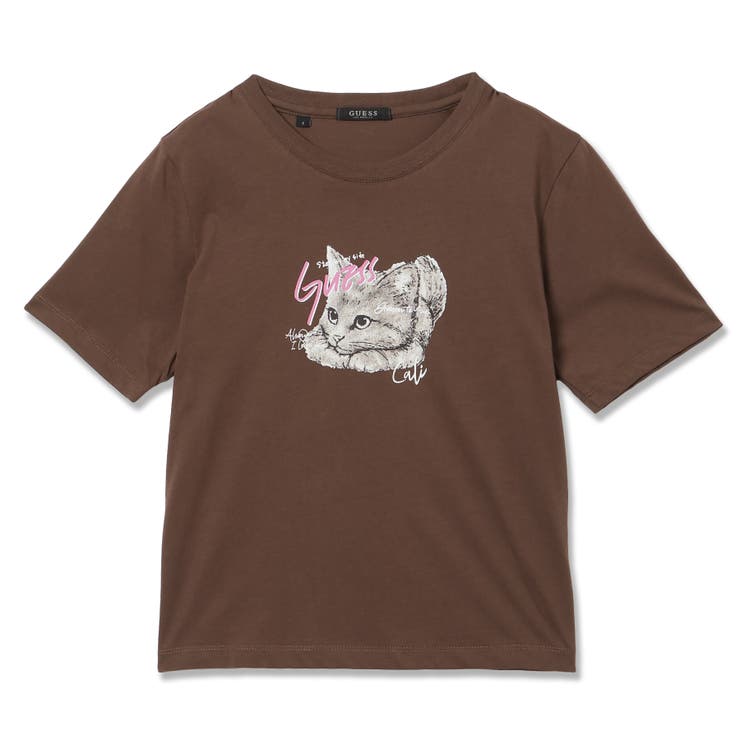 BRN | [GUESS] WOMENS Knit Tee | GUESS【WOMEN】