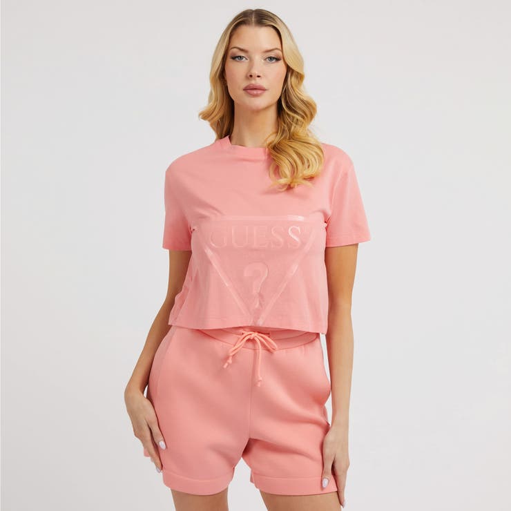 G63U | [GUESS] Adele Crop Tee | GUESS【WOMEN】