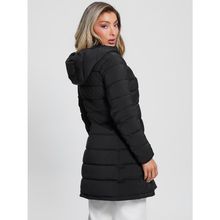 専用新品　Guess ロングダウンコート　ウエスト　ベルト付き　撥水防風　フード NEW Olga Medium Real Down ダウンジャケット レディース | GUESS(ゲス