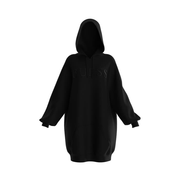 JBLK】[GUESS] Cindra Hooded Sweatshirt Dress[品番：GUEW0008778